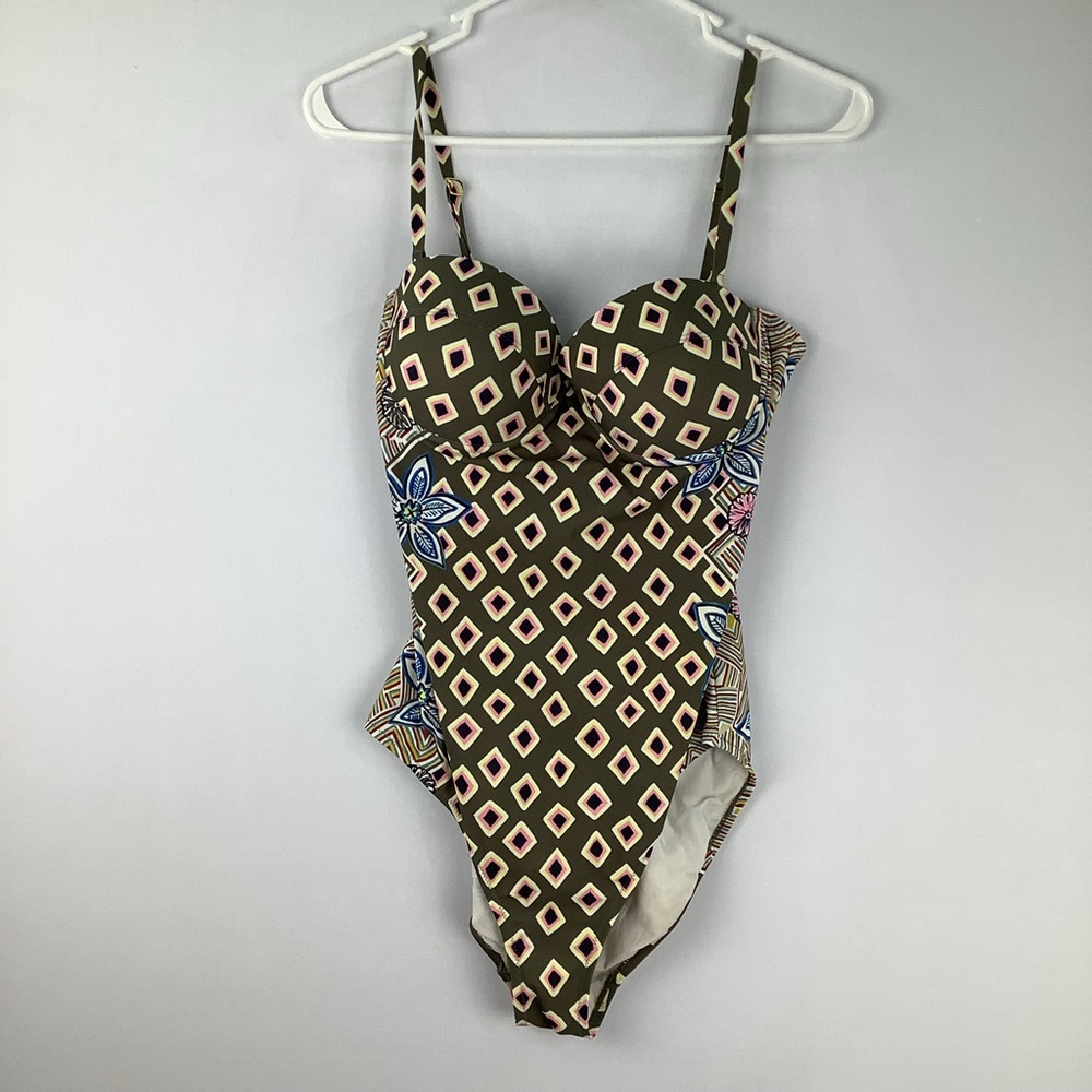 Tory Burch Balconette One-Piece Swimsuit womens size Large